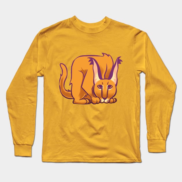 Big Floppa Caracal Long Sleeve T-Shirt by joelikesblu